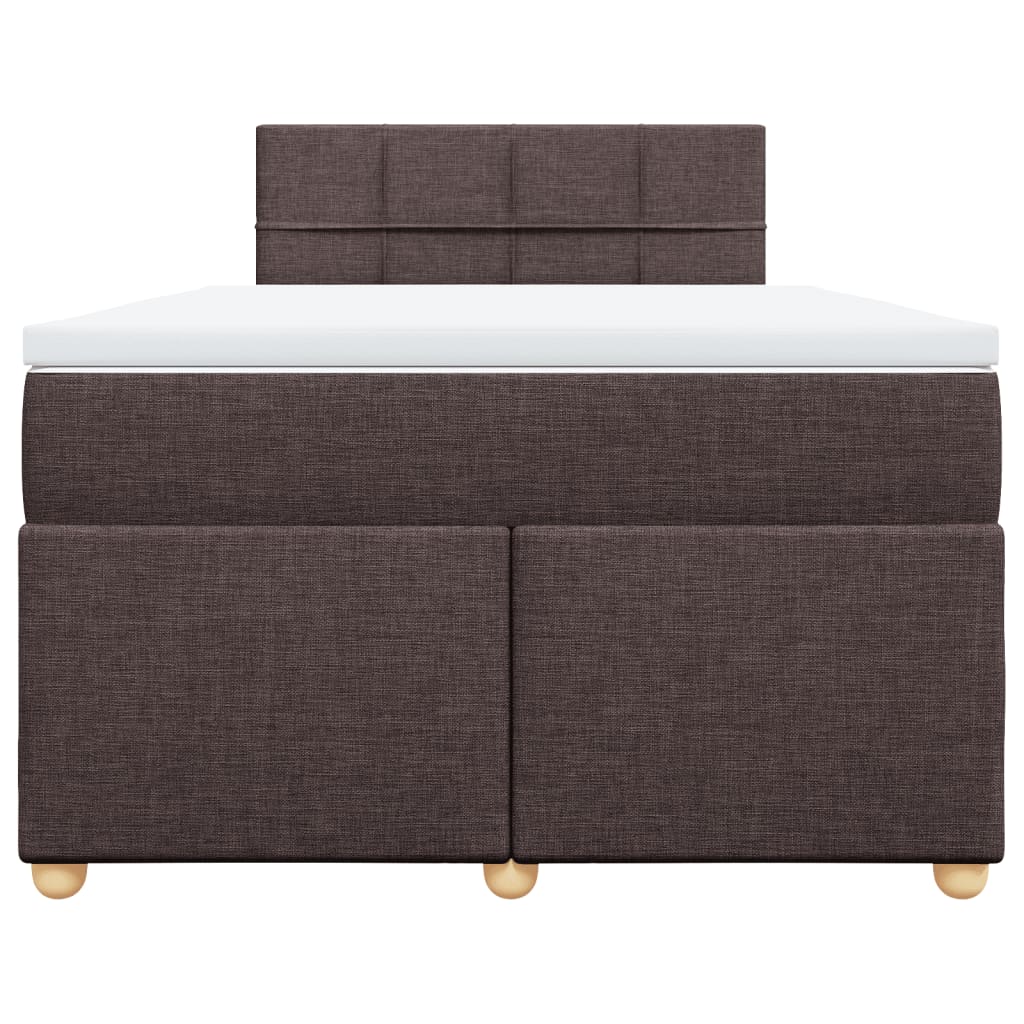 Boxspring met matras stof donkerbruin 120x200 cm is nu te koop bij PeponiXL, paradijselijk wonen!