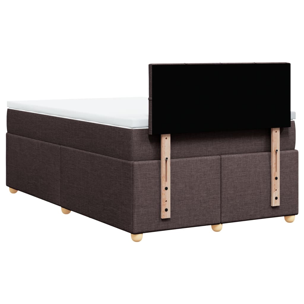 Boxspring met matras stof donkerbruin 120x200 cm is nu te koop bij PeponiXL, paradijselijk wonen!