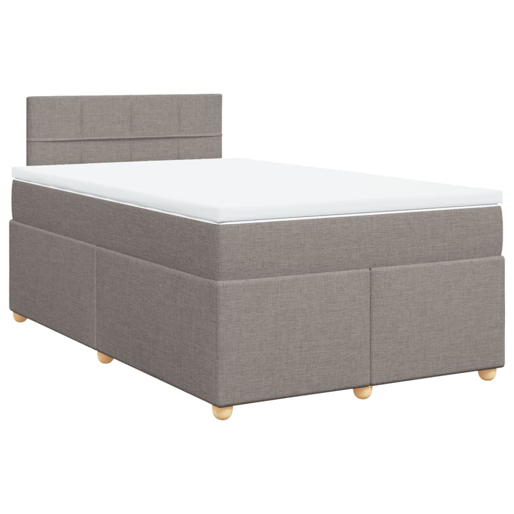 Boxspring met matras stof taupe 120x200 cm is nu te koop bij PeponiXL, paradijselijk wonen!