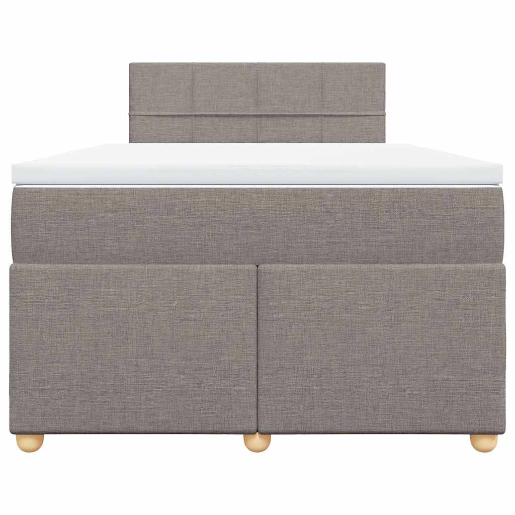 Boxspring met matras stof taupe 120x200 cm is nu te koop bij PeponiXL, paradijselijk wonen!