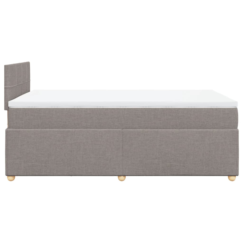 Boxspring met matras stof taupe 120x200 cm is nu te koop bij PeponiXL, paradijselijk wonen!