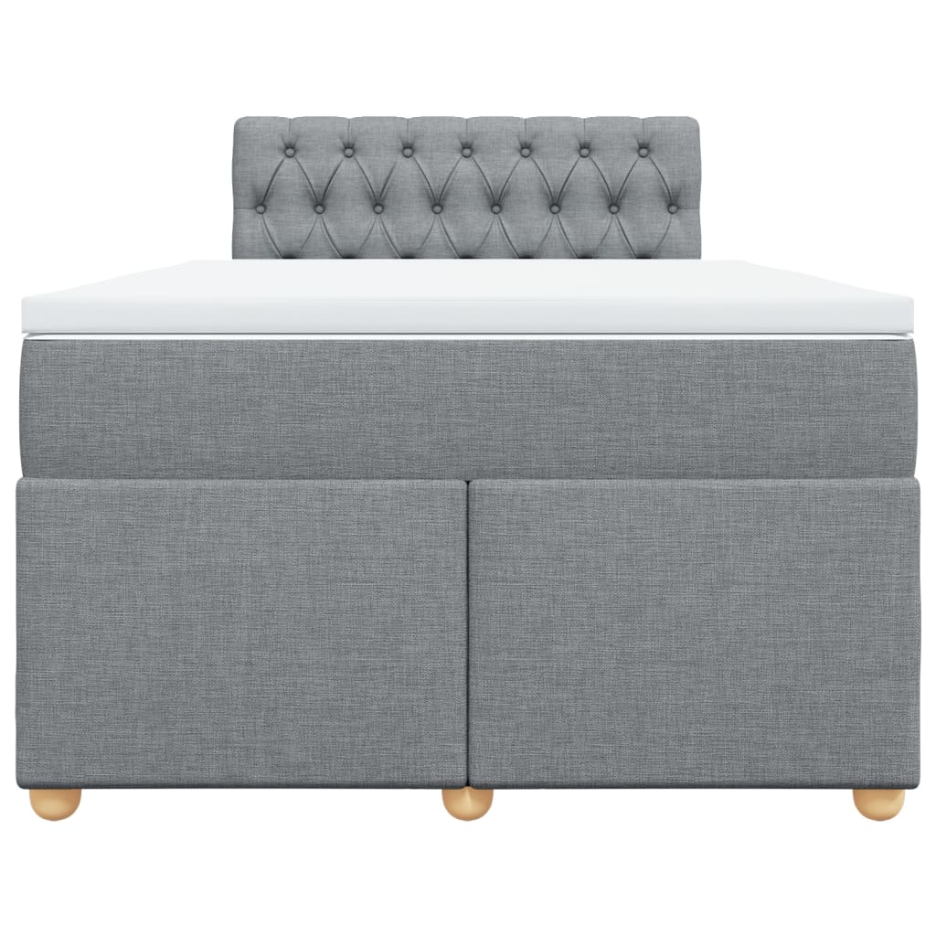 Boxspring met matras stof lichtgrijs 120x200 cm is nu te koop bij PeponiXL, paradijselijk wonen!