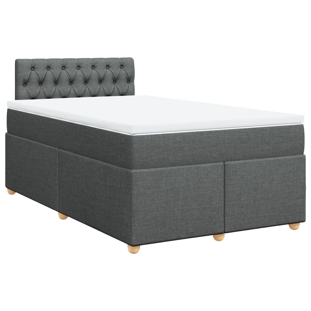 Boxspring met matras stof donkergrijs 120x200 cm is nu te koop bij PeponiXL, paradijselijk wonen!