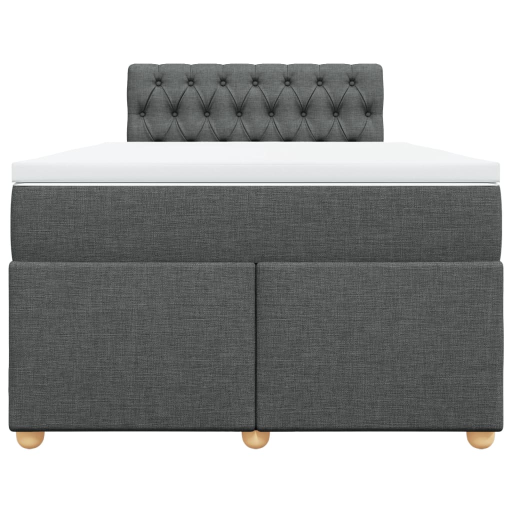 Boxspring met matras stof donkergrijs 120x200 cm is nu te koop bij PeponiXL, paradijselijk wonen!