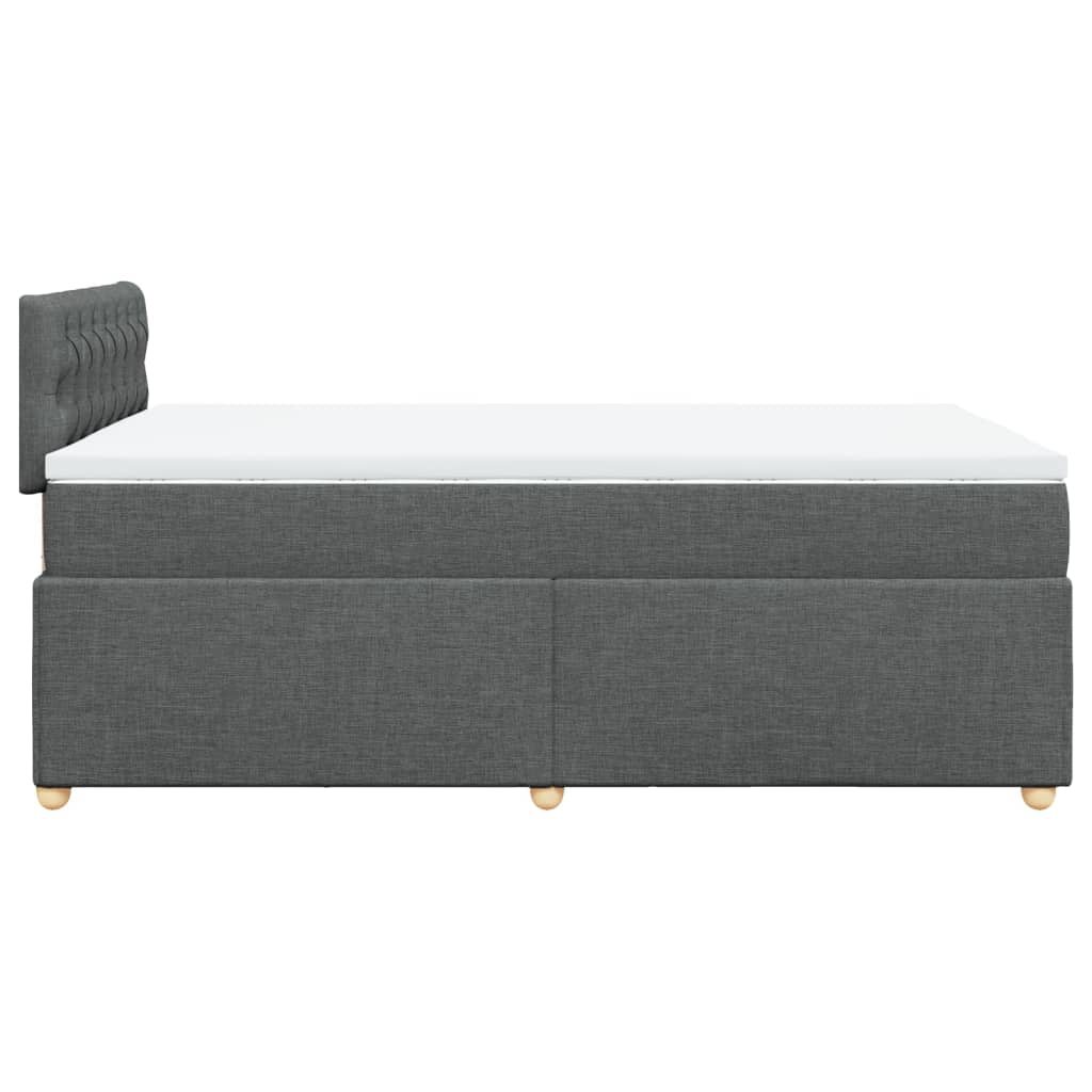 Boxspring met matras stof donkergrijs 120x200 cm is nu te koop bij PeponiXL, paradijselijk wonen!