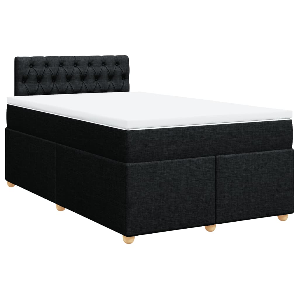 Boxspring met matras stof zwart 120x200 cm is nu te koop bij PeponiXL, paradijselijk wonen!