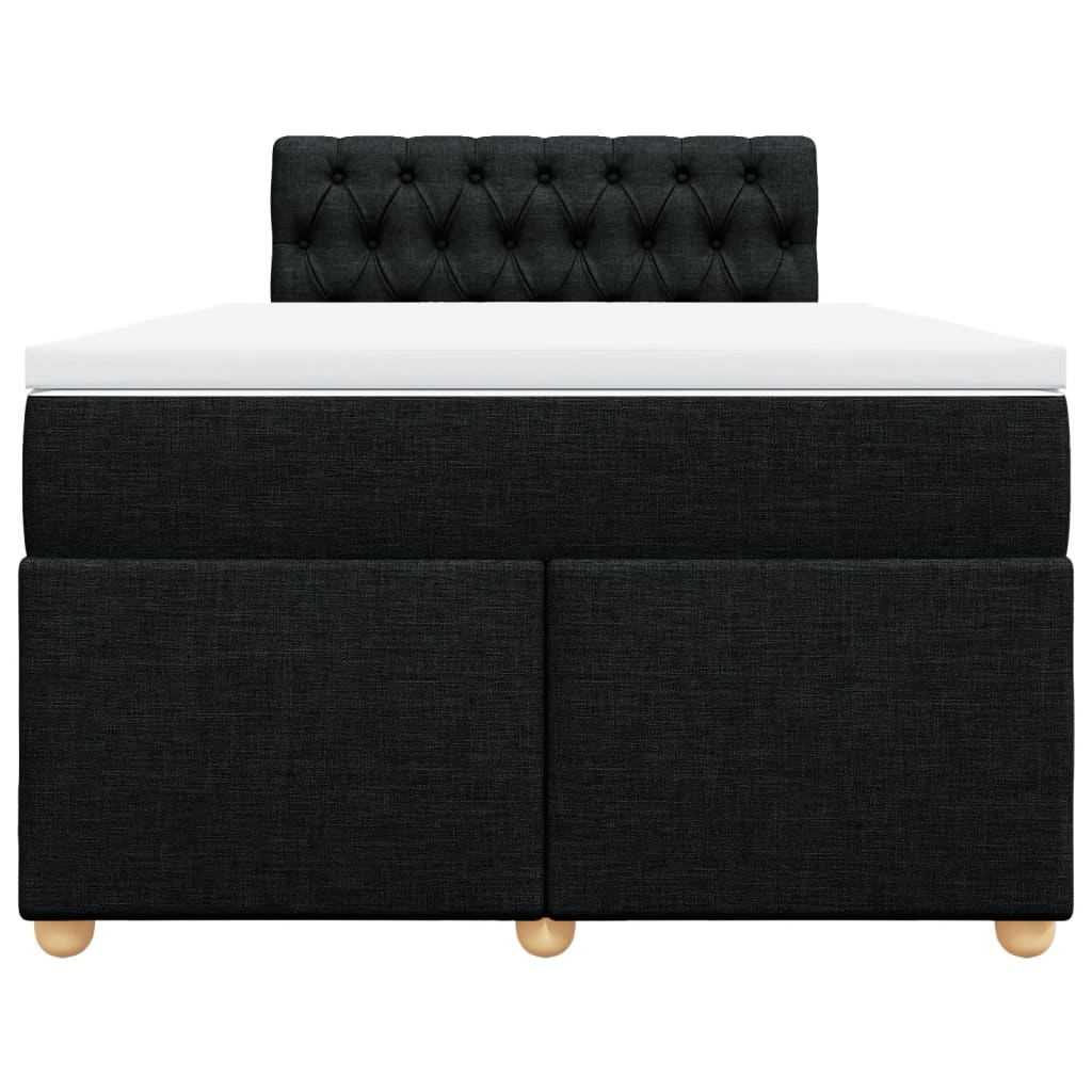 Boxspring met matras stof zwart 120x200 cm is nu te koop bij PeponiXL, paradijselijk wonen!