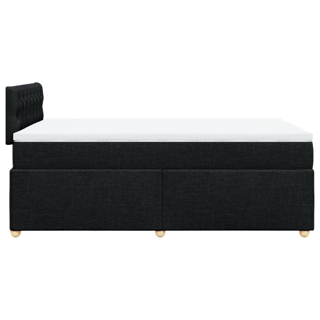 Boxspring met matras stof zwart 120x200 cm is nu te koop bij PeponiXL, paradijselijk wonen!