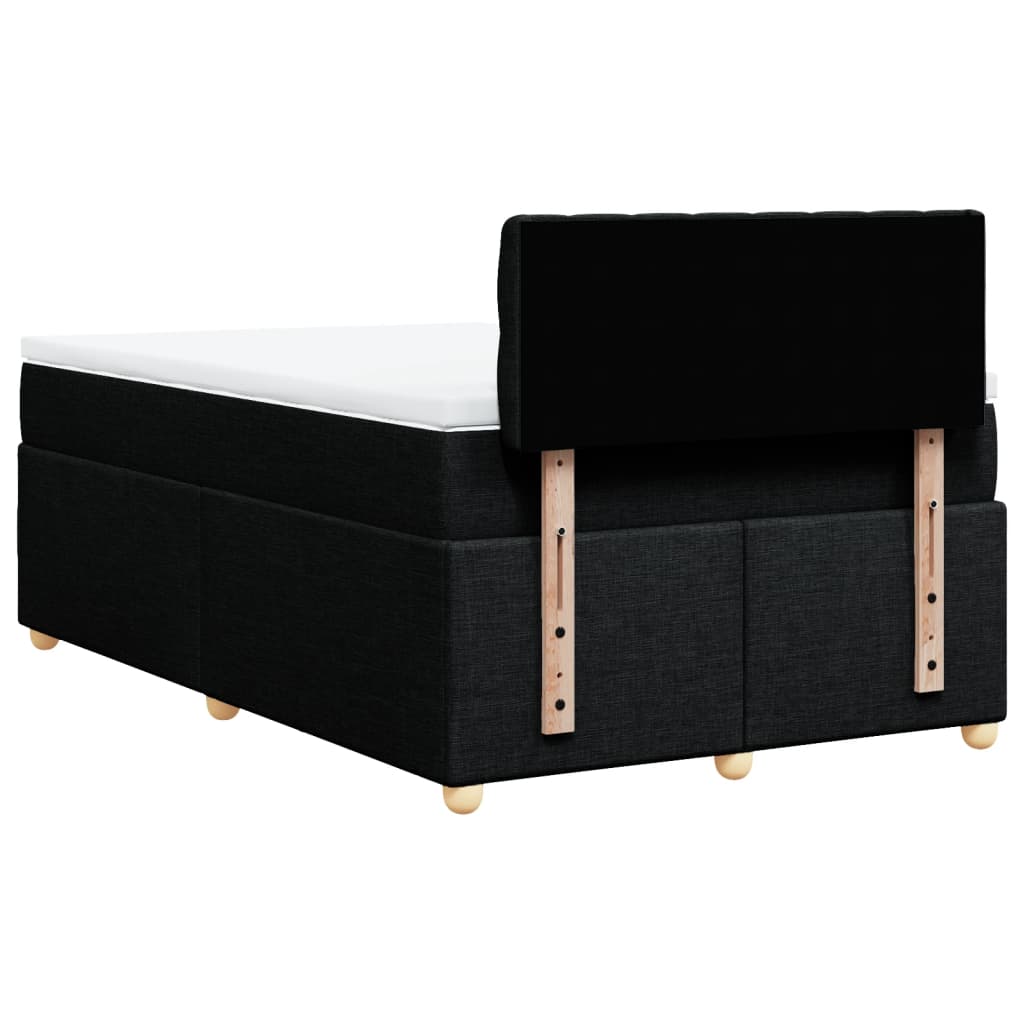Boxspring met matras stof zwart 120x200 cm is nu te koop bij PeponiXL, paradijselijk wonen!