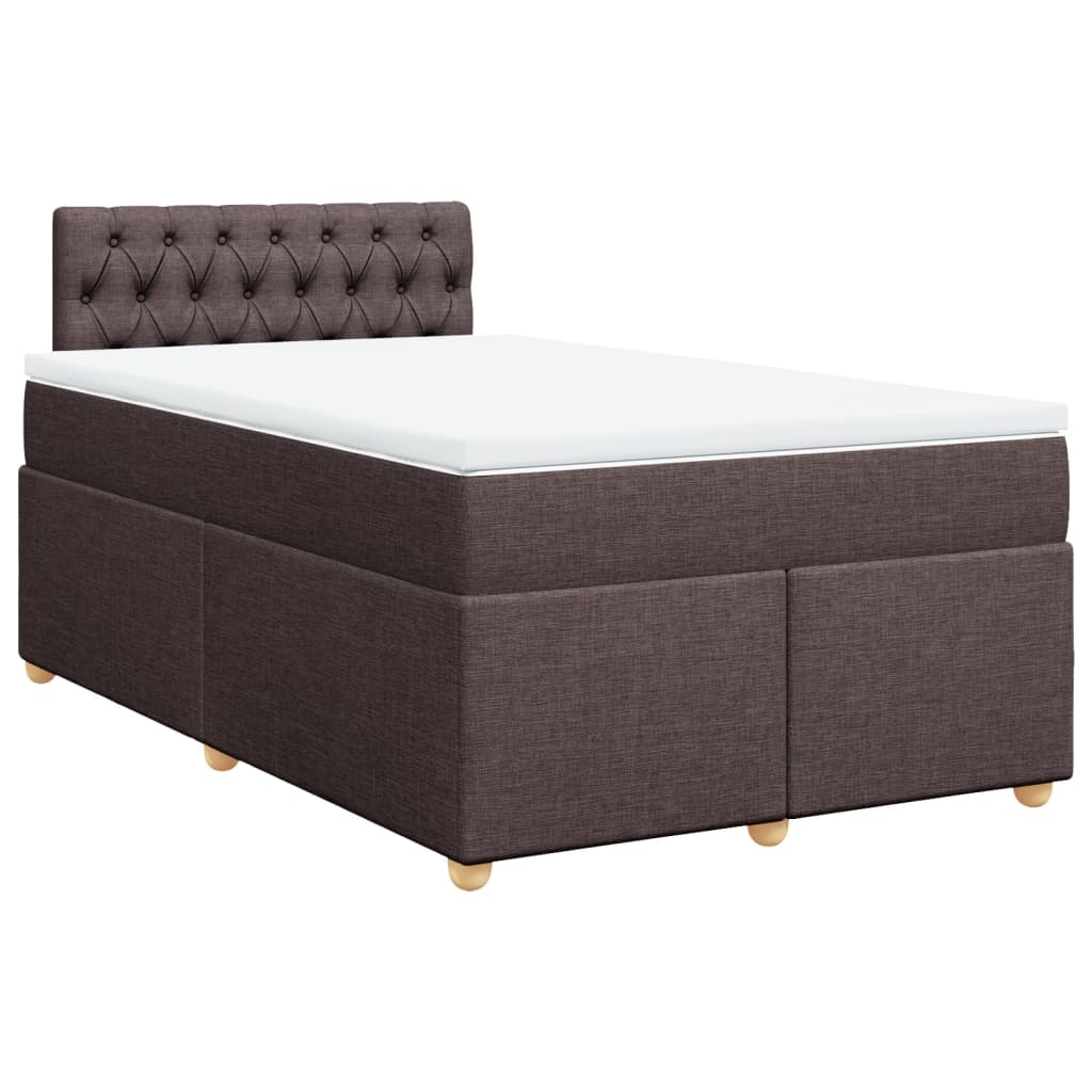Boxspring met matras stof donkerbruin 120x200 cm is nu te koop bij PeponiXL, paradijselijk wonen!
