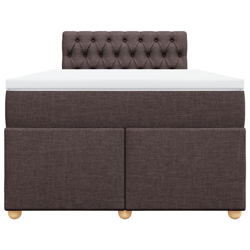 Boxspring met matras stof donkerbruin 120x200 cm is nu te koop bij PeponiXL, paradijselijk wonen!