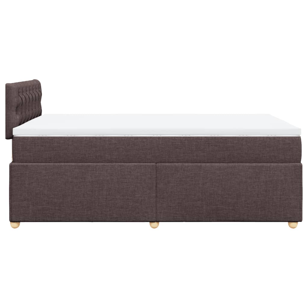 Boxspring met matras stof donkerbruin 120x200 cm is nu te koop bij PeponiXL, paradijselijk wonen!