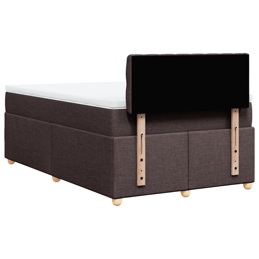 Boxspring met matras stof donkerbruin 120x200 cm is nu te koop bij PeponiXL, paradijselijk wonen!