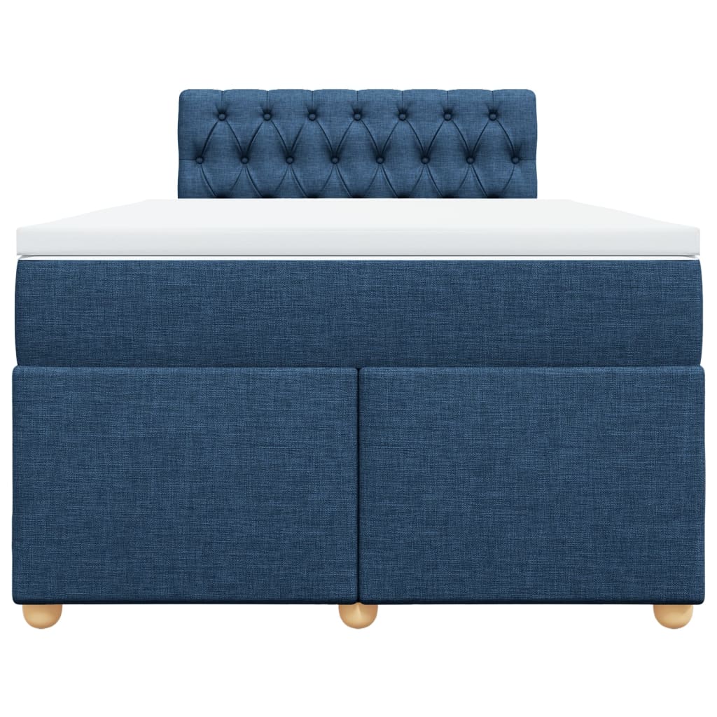 Boxspring met matras stof blauw 120x200 cm is nu te koop bij PeponiXL, paradijselijk wonen!