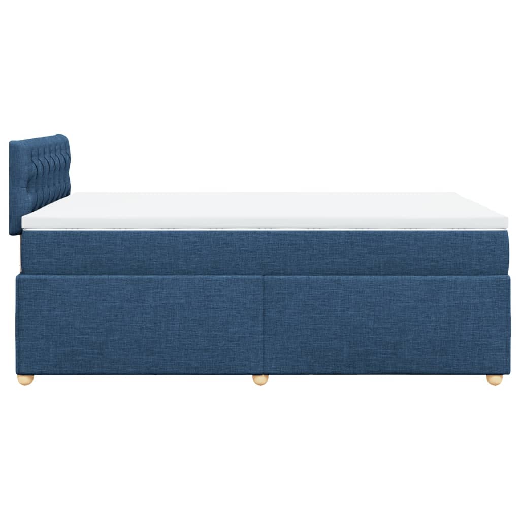 Boxspring met matras stof blauw 120x200 cm is nu te koop bij PeponiXL, paradijselijk wonen!