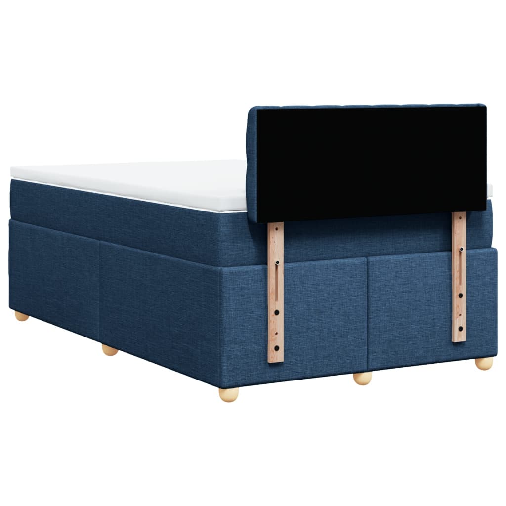 Boxspring met matras stof blauw 120x200 cm is nu te koop bij PeponiXL, paradijselijk wonen!