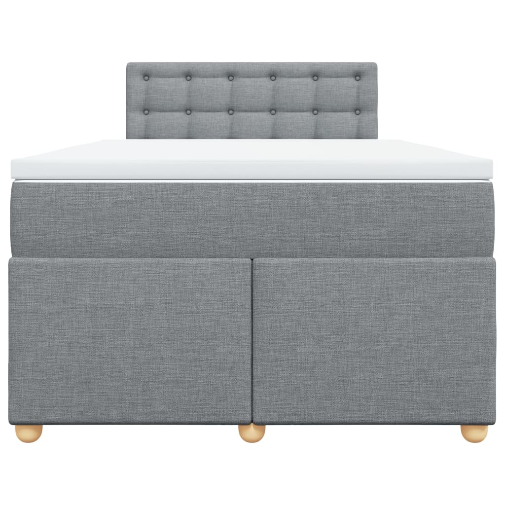 Boxspring met matras stof lichtgrijs 120x200 cm is nu te koop bij PeponiXL, paradijselijk wonen!