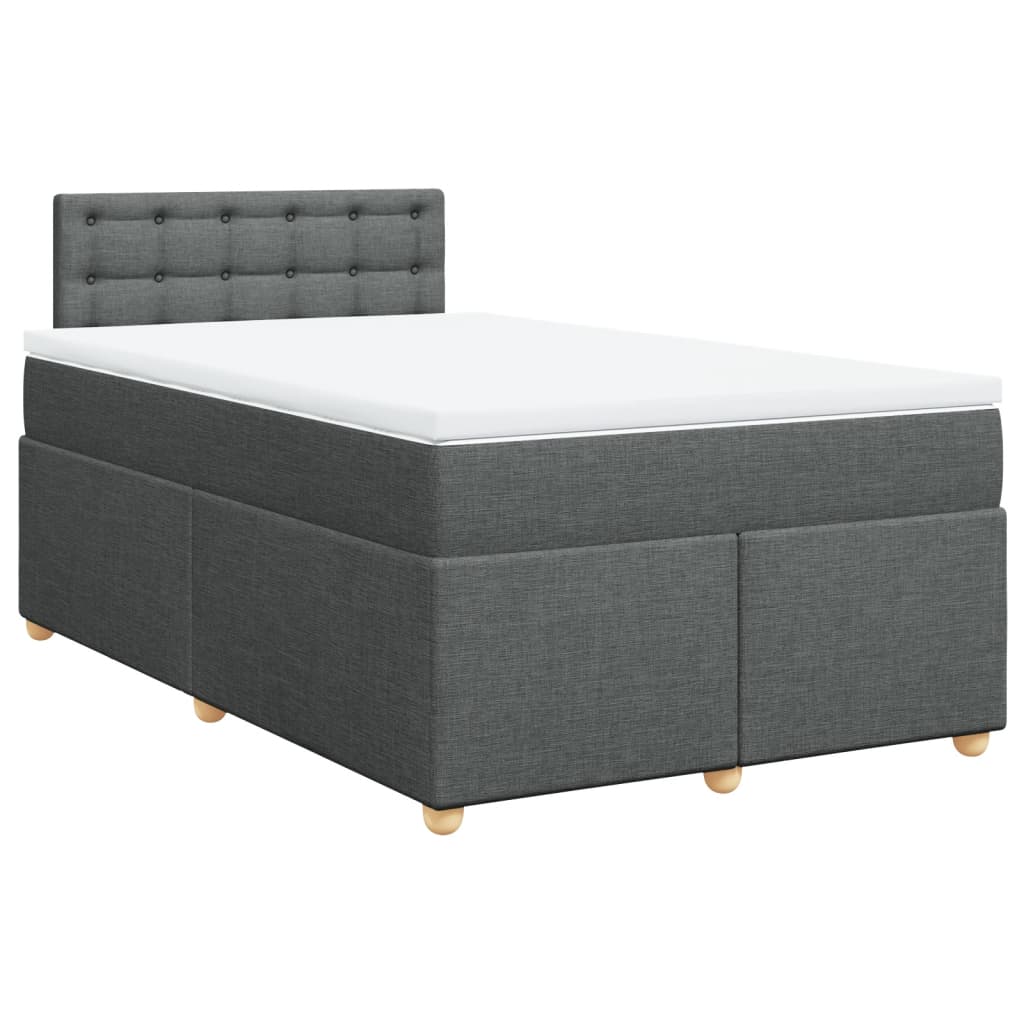 Boxspring met matras stof donkergrijs 120x200 cm is nu te koop bij PeponiXL, paradijselijk wonen!