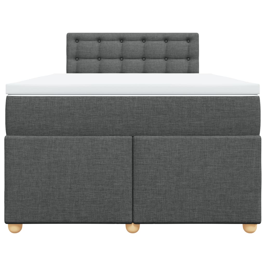Boxspring met matras stof donkergrijs 120x200 cm is nu te koop bij PeponiXL, paradijselijk wonen!