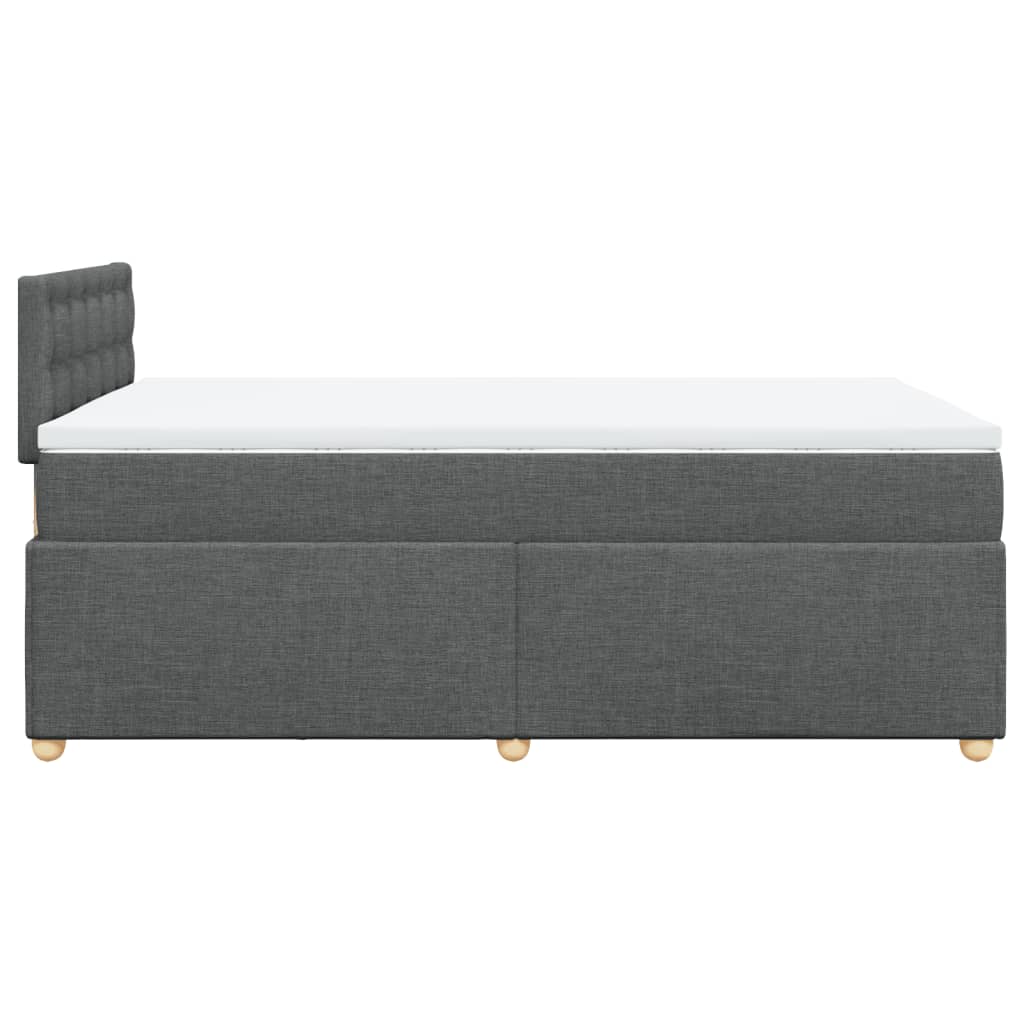 Boxspring met matras stof donkergrijs 120x200 cm is nu te koop bij PeponiXL, paradijselijk wonen!