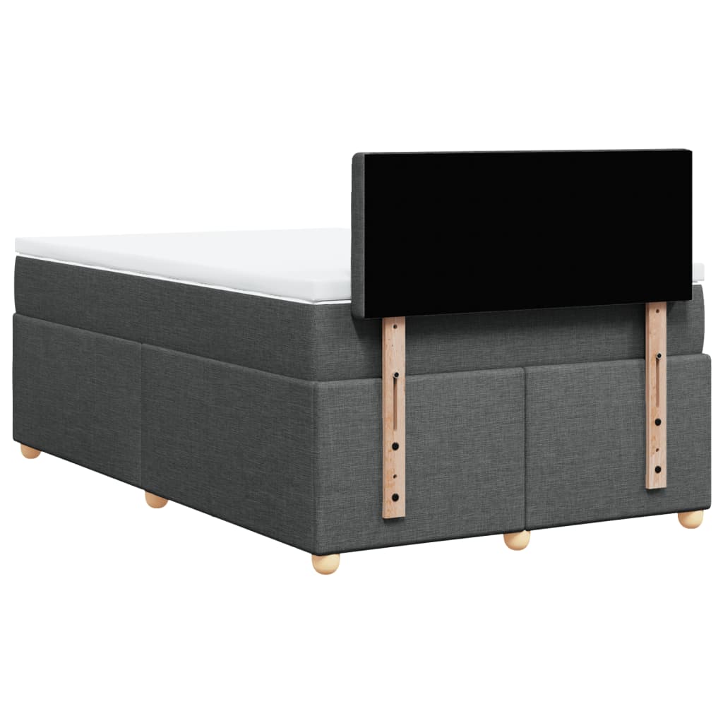 Boxspring met matras stof donkergrijs 120x200 cm is nu te koop bij PeponiXL, paradijselijk wonen!