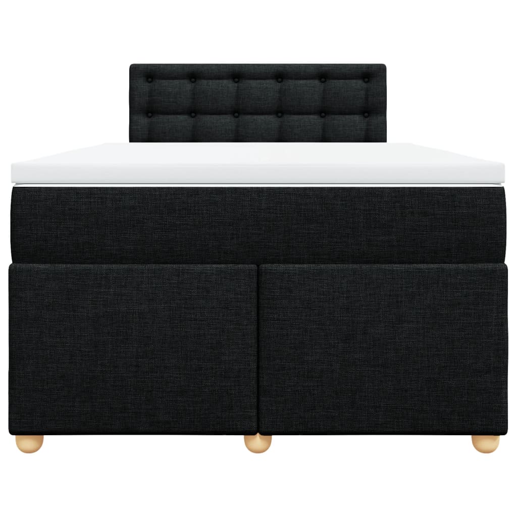 Boxspring met matras stof zwart 120x200 cm is nu te koop bij PeponiXL, paradijselijk wonen!