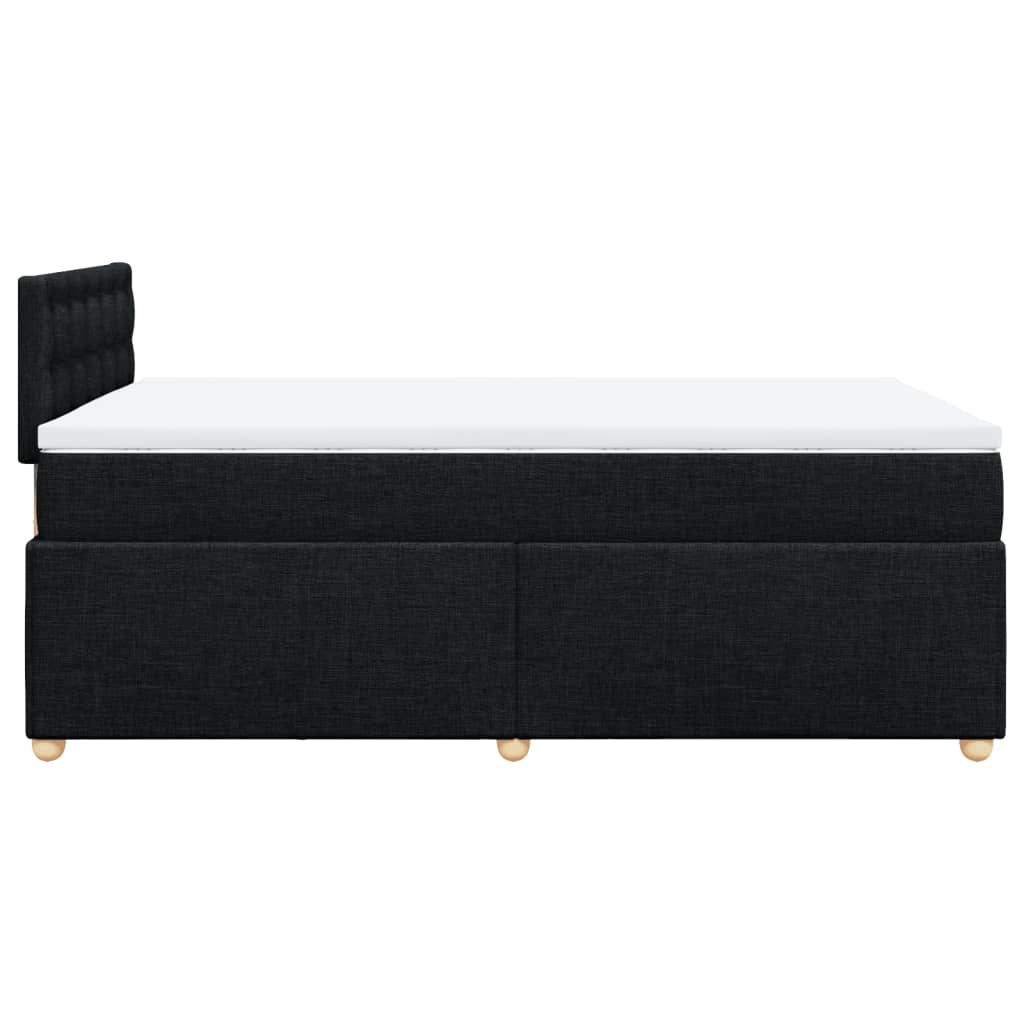 Boxspring met matras stof zwart 120x200 cm is nu te koop bij PeponiXL, paradijselijk wonen!