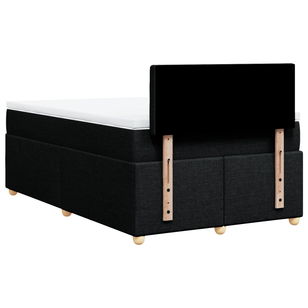 Boxspring met matras stof zwart 120x200 cm is nu te koop bij PeponiXL, paradijselijk wonen!