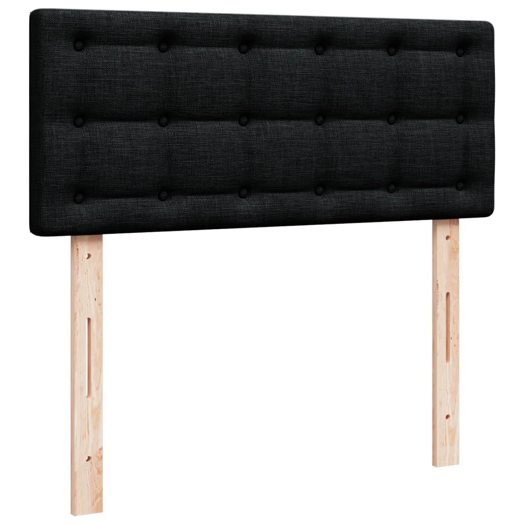 Boxspring met matras stof zwart 120x200 cm is nu te koop bij PeponiXL, paradijselijk wonen!