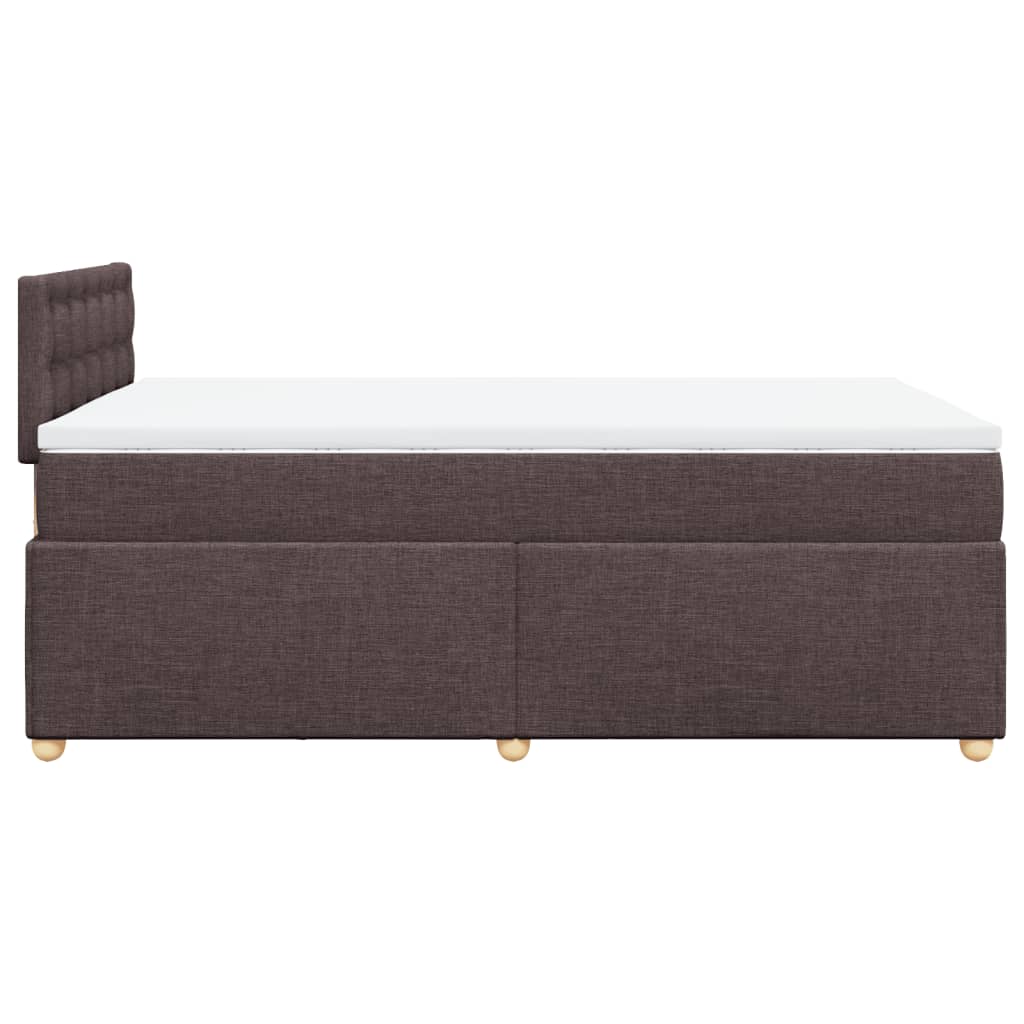 Boxspring met matras stof donkerbruin 120x200 cm is nu te koop bij PeponiXL, paradijselijk wonen!