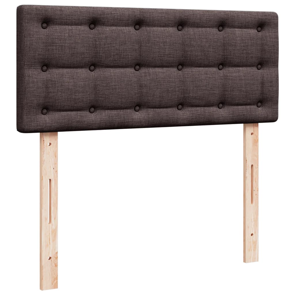 Boxspring met matras stof donkerbruin 120x200 cm is nu te koop bij PeponiXL, paradijselijk wonen!