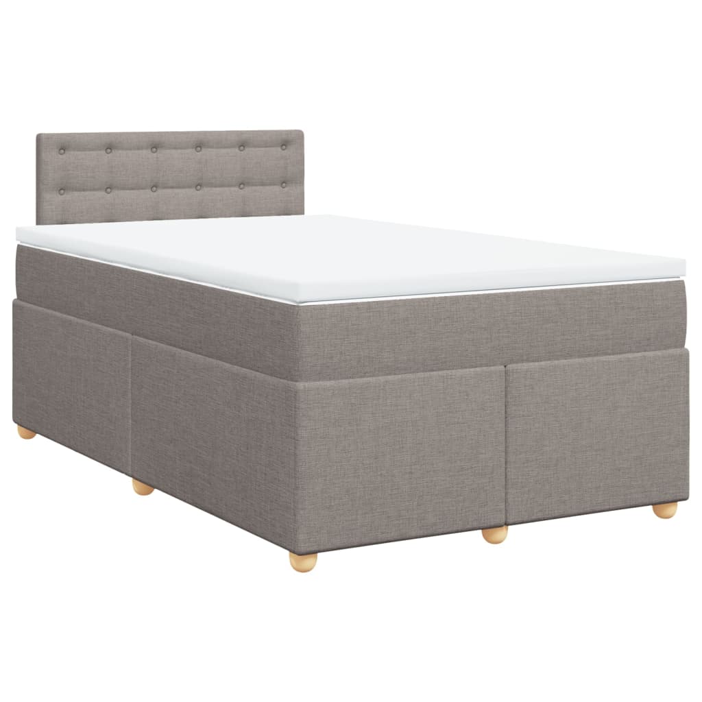 Boxspring met matras stof taupe 120x200 cm is nu te koop bij PeponiXL, paradijselijk wonen!