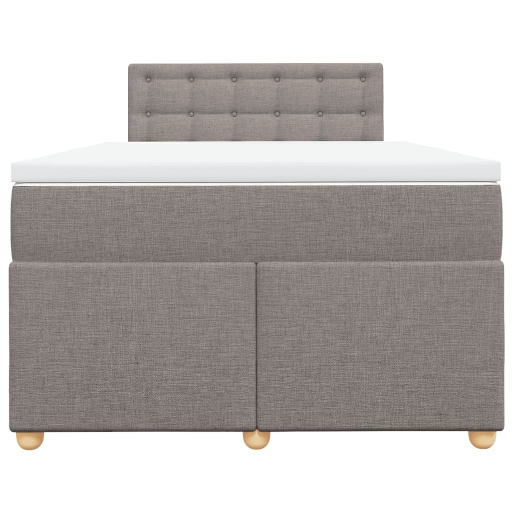 Boxspring met matras stof taupe 120x200 cm is nu te koop bij PeponiXL, paradijselijk wonen!