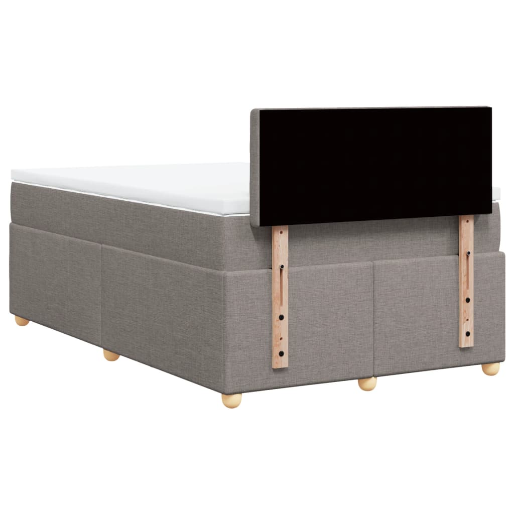 Boxspring met matras stof taupe 120x200 cm is nu te koop bij PeponiXL, paradijselijk wonen!