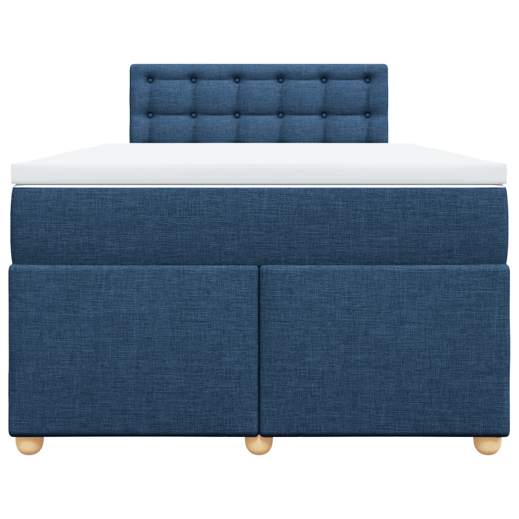 Boxspring met matras stof blauw 120x200 cm is nu te koop bij PeponiXL, paradijselijk wonen!