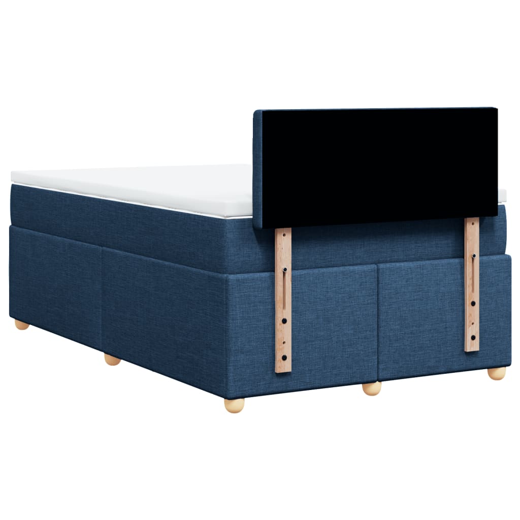 Boxspring met matras stof blauw 120x200 cm is nu te koop bij PeponiXL, paradijselijk wonen!