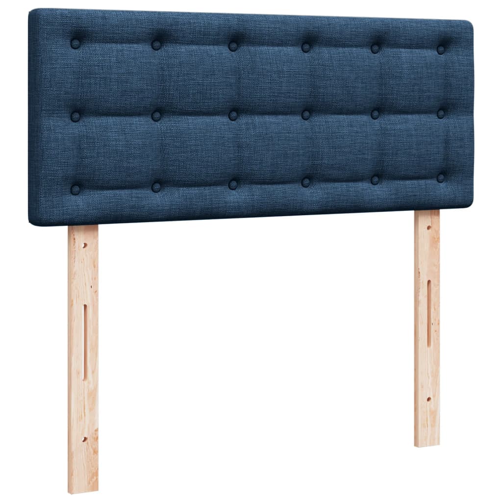 Boxspring met matras stof blauw 120x200 cm is nu te koop bij PeponiXL, paradijselijk wonen!