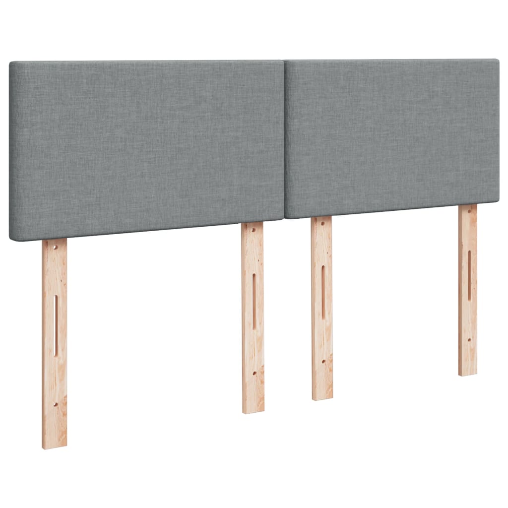 Boxspring met matras stof lichtgrijs 140x190 cm is nu te koop bij PeponiXL, paradijselijk wonen!