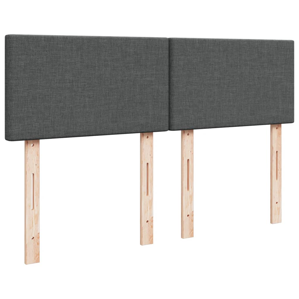 Boxspring met matras stof donkergrijs 140x190 cm is nu te koop bij PeponiXL, paradijselijk wonen!