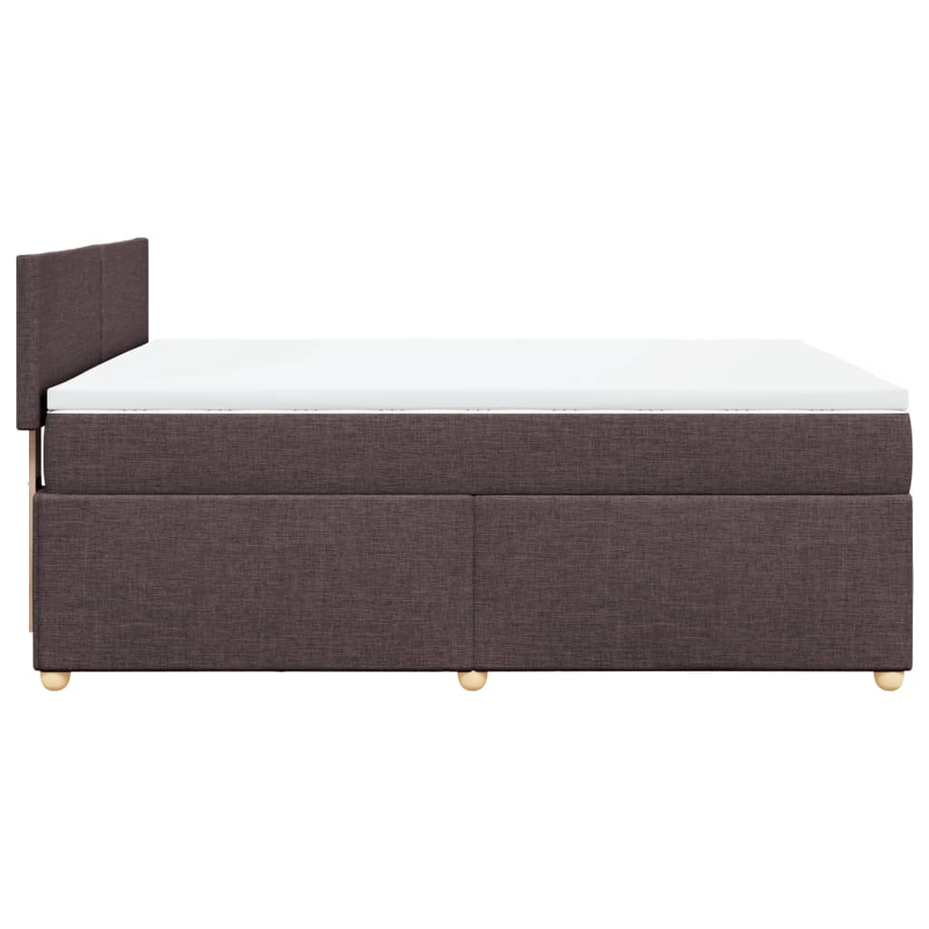 Boxspring met matras stof donkerbruin 140x190 cm is nu te koop bij PeponiXL, paradijselijk wonen!