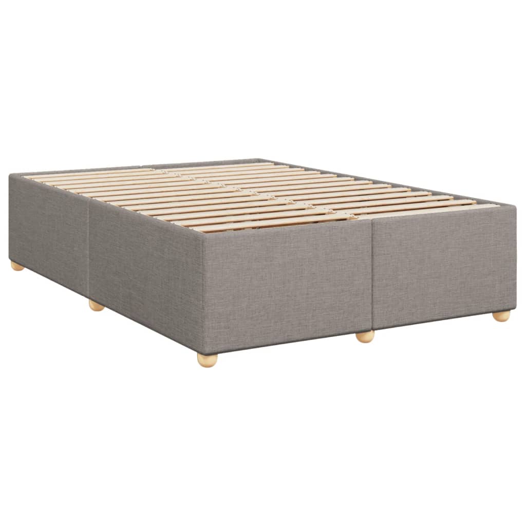 Boxspring met matras stof taupe 140x190 cm is nu te koop bij PeponiXL, paradijselijk wonen!