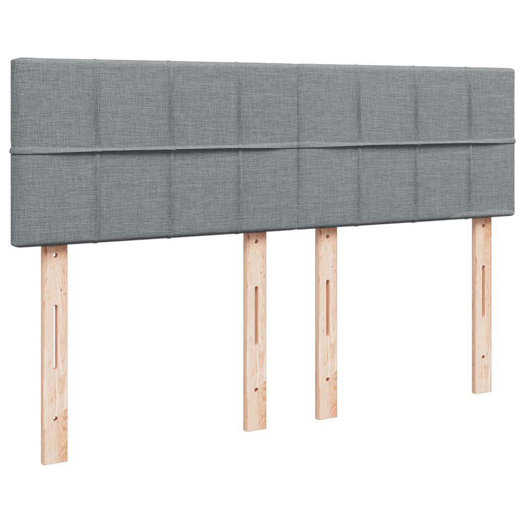Boxspring met matras stof lichtgrijs 140x190 cm is nu te koop bij PeponiXL, paradijselijk wonen!