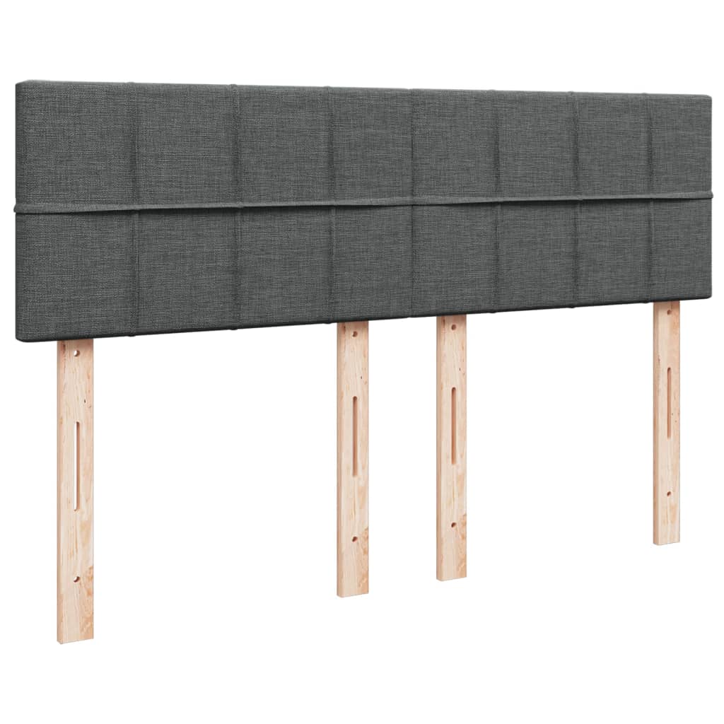 Boxspring met matras stof donkergrijs 140x190 cm is nu te koop bij PeponiXL, paradijselijk wonen!