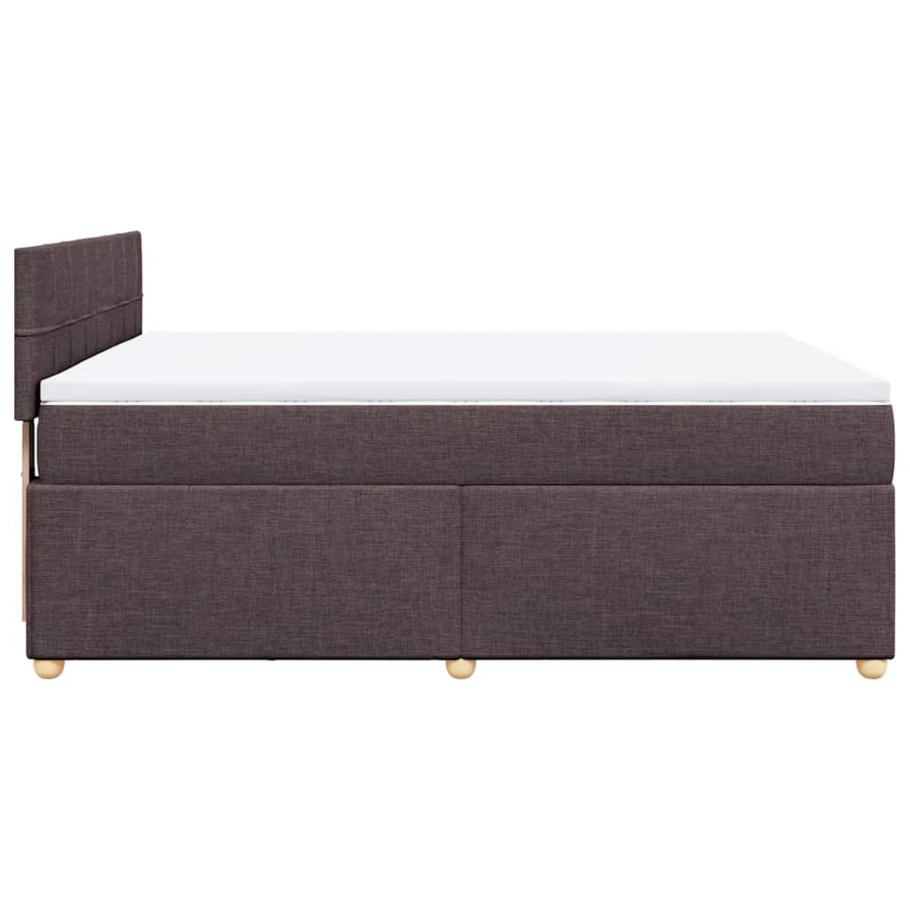 Boxspring met matras stof donkerbruin 140x190 cm is nu te koop bij PeponiXL, paradijselijk wonen!