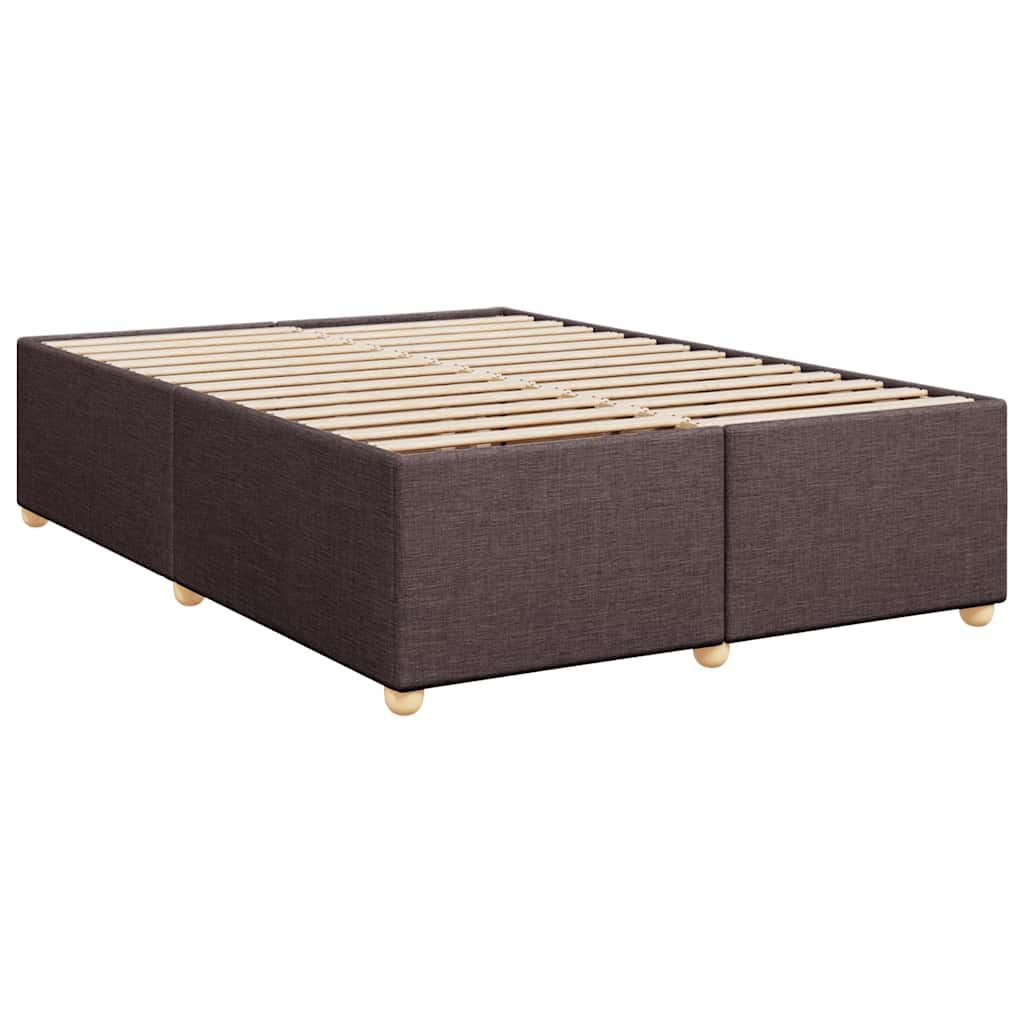 Boxspring met matras stof donkerbruin 140x190 cm is nu te koop bij PeponiXL, paradijselijk wonen!