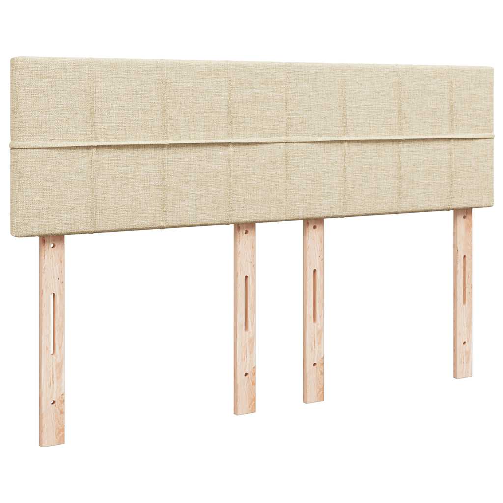 Boxspring met matras stof crèmekleurig 140x190 cm is nu te koop bij PeponiXL, paradijselijk wonen!
