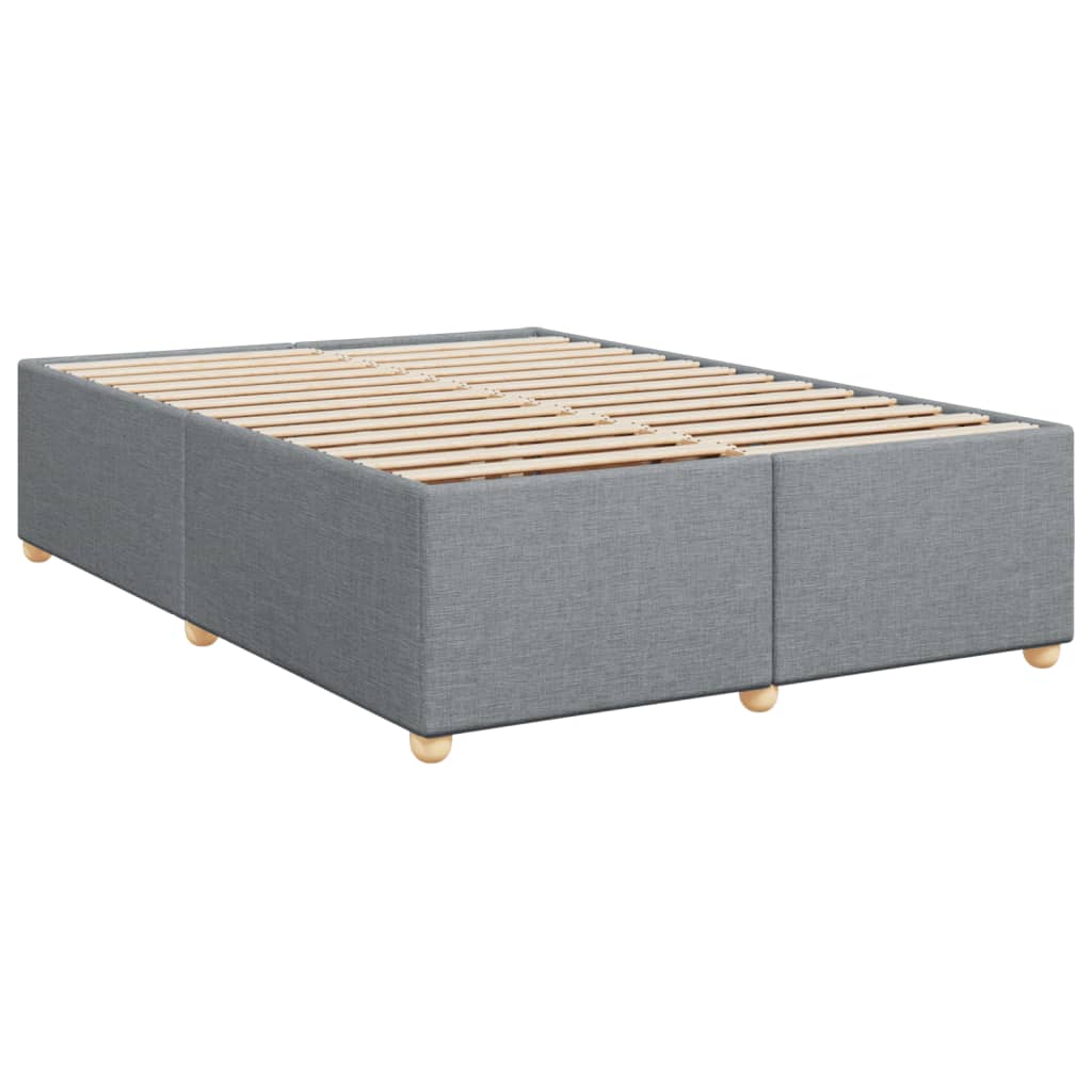 Boxspring met matras stof lichtgrijs 140x190 cm is nu te koop bij PeponiXL, paradijselijk wonen!