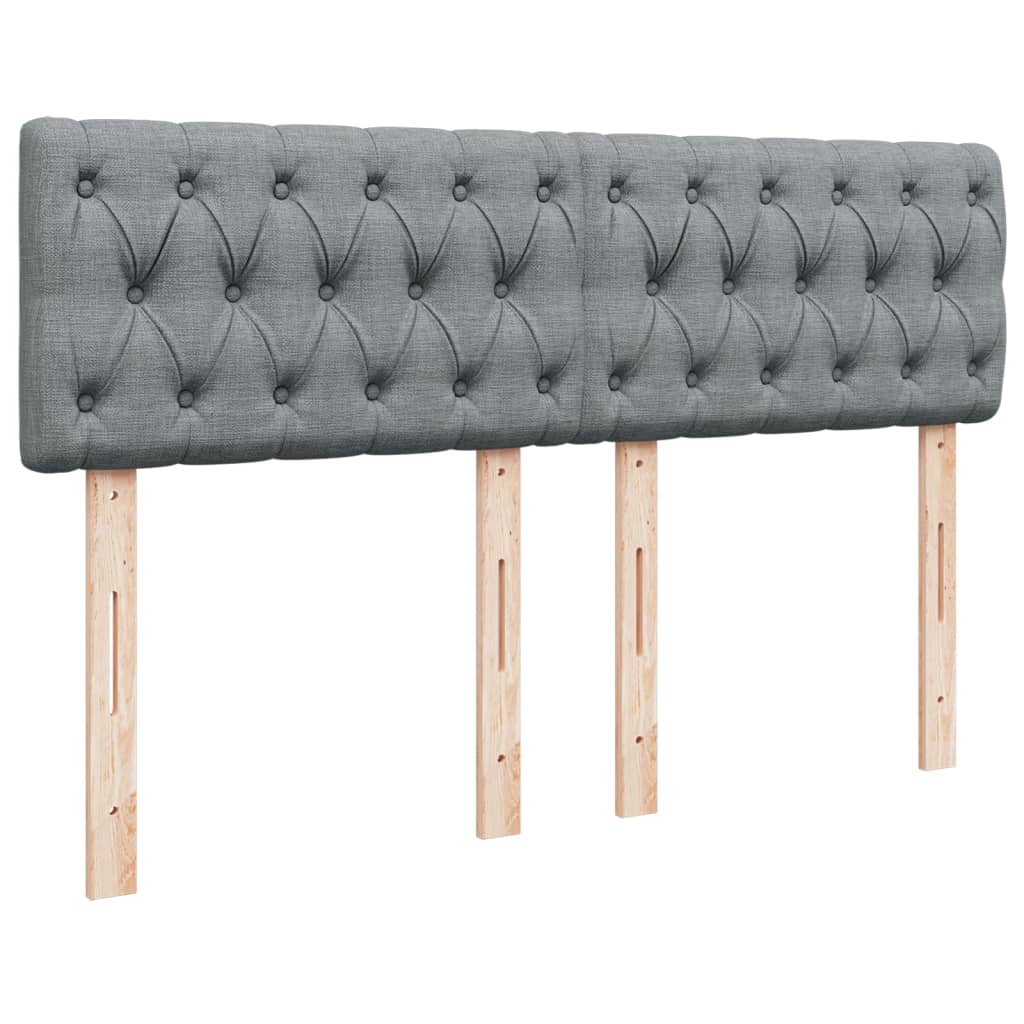 Boxspring met matras stof lichtgrijs 140x190 cm is nu te koop bij PeponiXL, paradijselijk wonen!