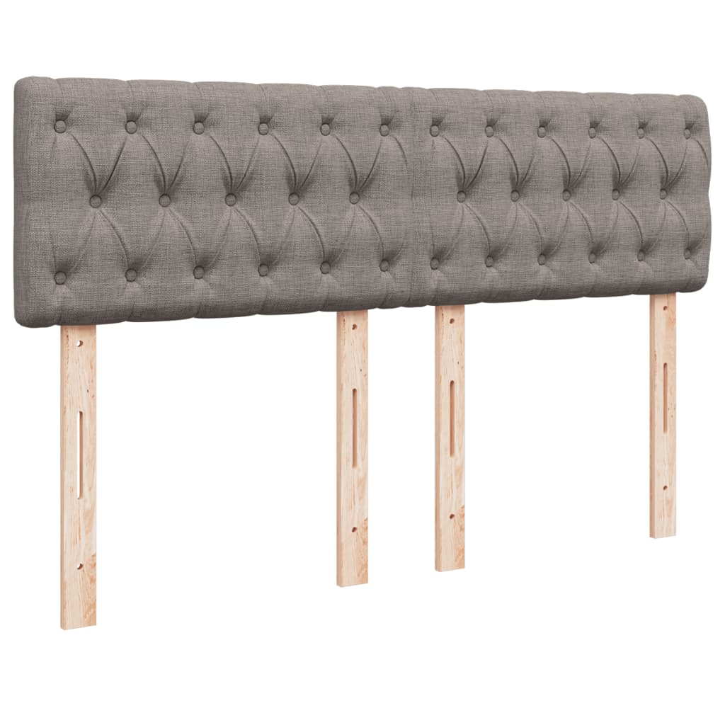 Boxspring met matras stof taupe 140x190 cm is nu te koop bij PeponiXL, paradijselijk wonen!