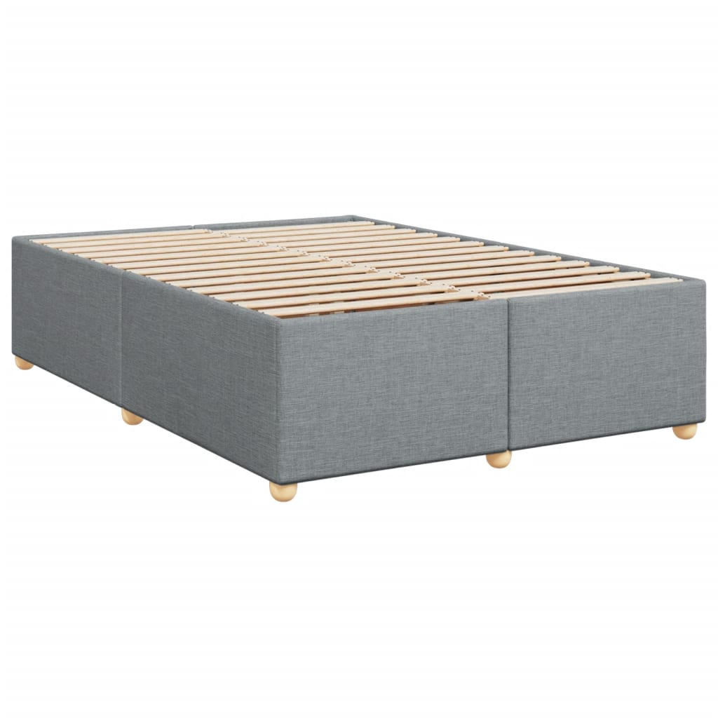 Boxspring met matras stof lichtgrijs 140x190 cm is nu te koop bij PeponiXL, paradijselijk wonen!